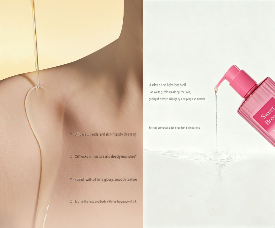 Take a refreshing bath with a light-textured oil. Take a refreshing bath with a light-textured oil.