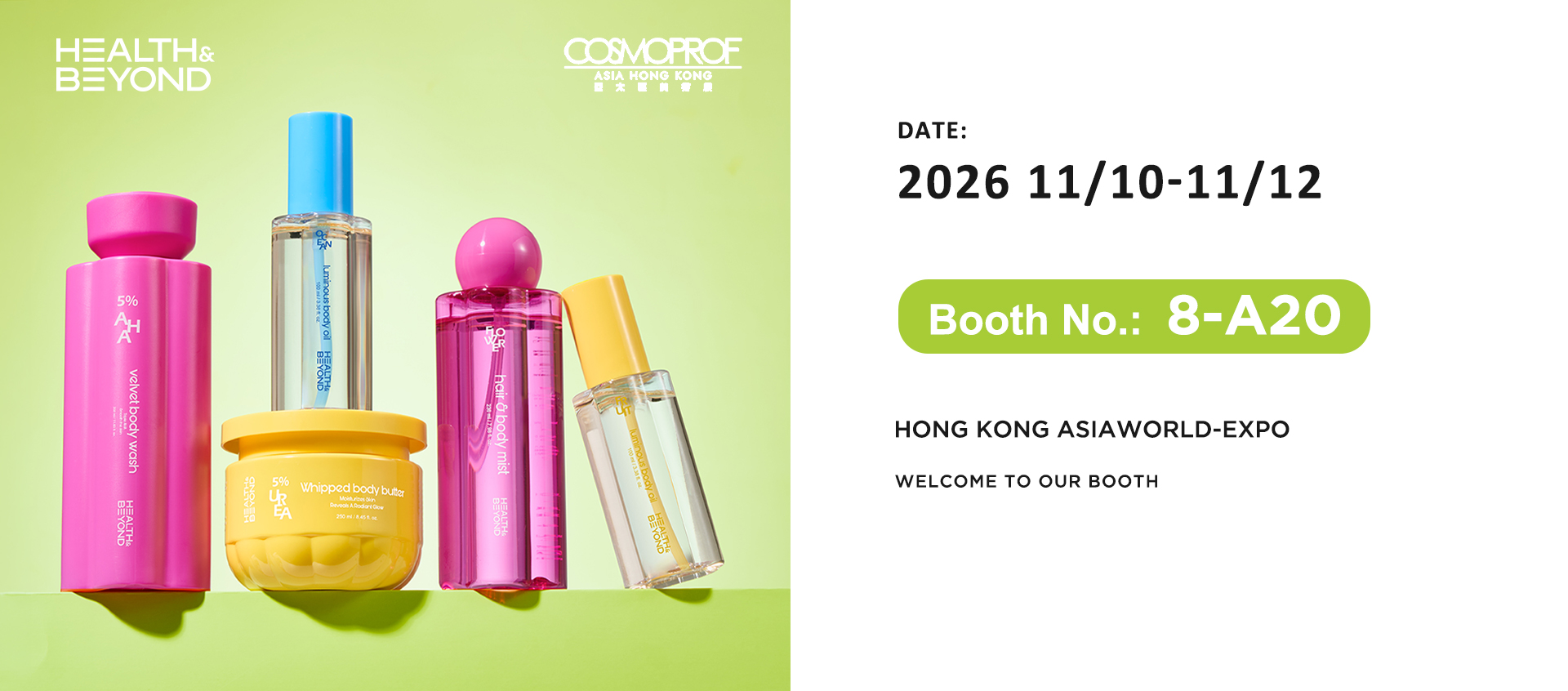 Meet Health & Beyond at Cosmoprof Asia in November 2026