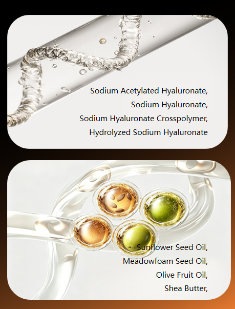 Quadruple hyaluronic acid&vegetable oil